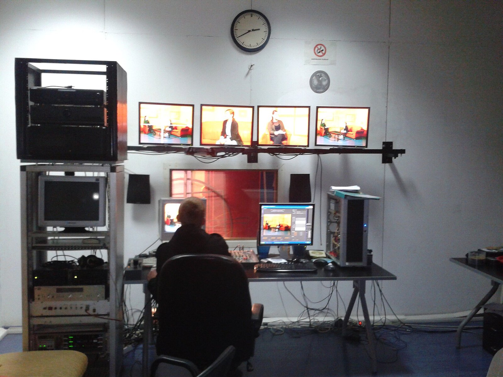 Television studio control room